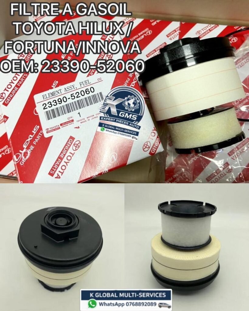 Filtre à gasoil Toyota Land Cruiser 300 3.3 V6 Twin-Turbo Diesel et le Lexus LX 500d, OEM 23390-52060
