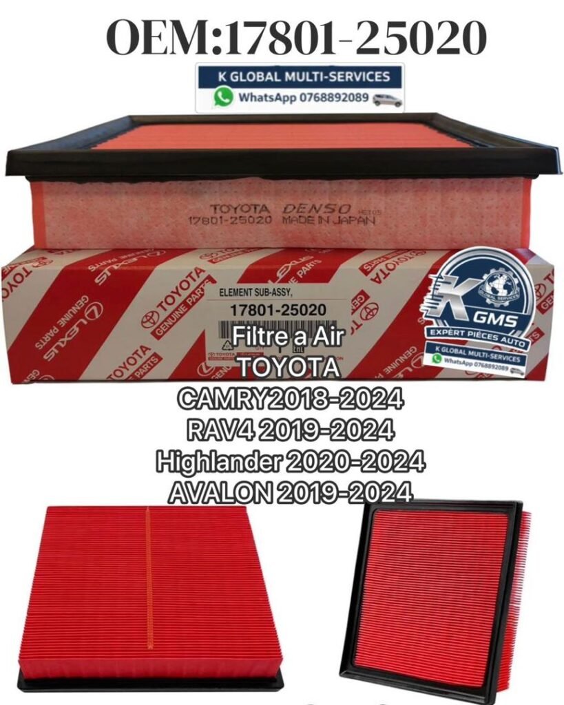 Filtre a air Toyota oem:17801-25020